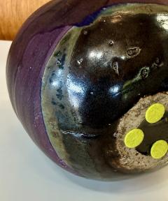 Toshiko Takaezu Closed Form Ceramic Moon Pot with Rattle by Toshiko Takaezu - 4593466