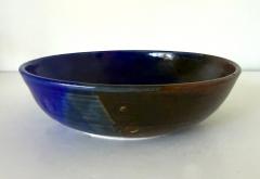 Toshiko Takaezu Large Ceramic Bowl with Brilliant Blue Glaze by Toshiko Takaezu - 4812656