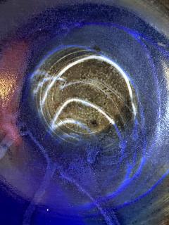 Toshiko Takaezu Large Ceramic Bowl with Brilliant Blue Glaze by Toshiko Takaezu - 4812659