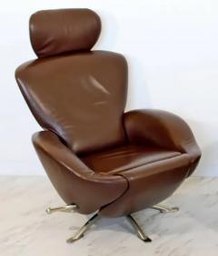 Toshiyuki Kita Toshiyuki Kita for Cassina Dodo Reclining Lounge Chair in Brown Leather - 3303701