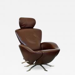 Toshiyuki Kita Toshiyuki Kita for Cassina Dodo Reclining Lounge Chair in Brown Leather - 3304506