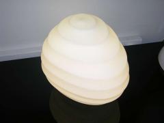 Toso Vintage 1960s Italian Stone like White Murano Glass Table or Floor Lamp - 987017