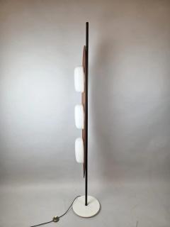 Totem floor lamp by Goffredo Reggiani wood marble and opaline glass Italy - 4546236