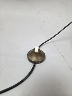 Totem floor lamp by Goffredo Reggiani wood marble and opaline glass Italy - 4546239