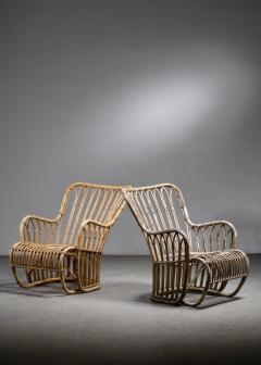 Tove Edvard Kindt Larsen Pair of Tove Kindt Larsen rattan chairs - 4588409
