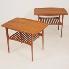 Tove Edvard Kindt Larsen Scandinavian Modern Teak Side Tables Designed by Tove Edvard Kindt Larsen - 3391703
