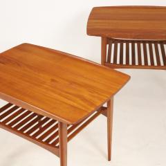 Tove Edvard Kindt Larsen Scandinavian Modern Teak Side Tables Designed by Tove Edvard Kindt Larsen - 3391706