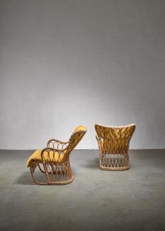 Tove Edvard Kindt Larsen Tove Edvard Kindt Larsen pair of bamboo chairs 1940s - 1174615