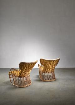 Tove Edvard Kindt Larsen Tove Edvard Kindt Larsen pair of bamboo chairs 1940s - 1174616