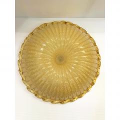 Traditional Amber Graniglia Budino Murano Glass Flush Mount in 70 Style - 4592424