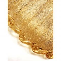Traditional Amber Graniglia Budino Murano Glass Flush Mount in 70 Style - 4592425
