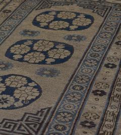 Traditional Antique Handwoven Wool Persian Khotan Runner - 1820067