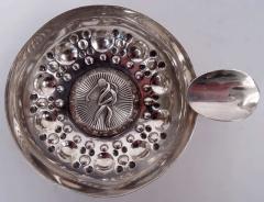Traditional French Silver Wine Taster with Abstract Golfer - 4537307