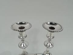 Traditional Georgian Style Sterling Silver Candlesticks - 3757683
