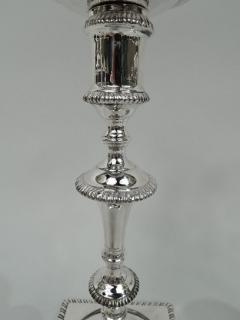 Traditional Georgian Style Sterling Silver Candlesticks - 3757696