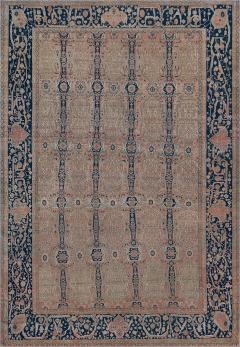 Traditional Handwoven Wool Persian Kashan Mohtasham Rug - 1803061