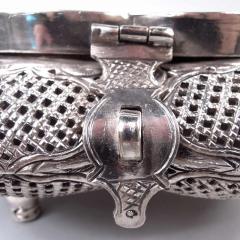 Traditional Indian Large Heavy Exotic Silver Keepsake Box - 4247049
