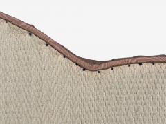 Traditional Kingsize Tufted Headboard Scalamandr Pink Silk USA 1960s - 4587849