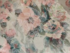 Traditional Rolled Arm Lounge Chair Floral Fabric Wood USA 1980s - 4587956