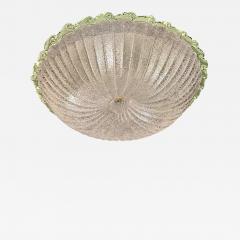Traditional White Graniglia Budino Murano Glass Flush Mount in 70 Style - 4630628