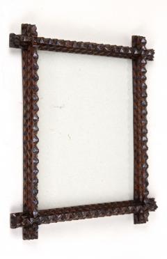 Tramp Art Photo Frame Rustic Style 19th Century Austria circa 1880 - 3595114