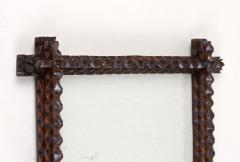 Tramp Art Photo Frame Rustic Style 19th Century Austria circa 1880 - 3595117