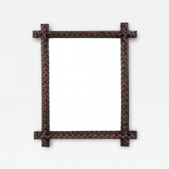 Tramp Art Photo Frame Rustic Style 19th Century Austria circa 1880 - 3600987