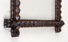 Tramp Art Rustic Photo Picture Frame Hand Carved Austria circa 1880 - 3657493