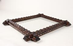 Tramp Art Rustic Photo Picture Frame Hand Carved Austria circa 1880 - 3657495