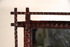 Tramp Art Rustic Wall Mirror Late 19th Century Austria circa 1880 - 3625511