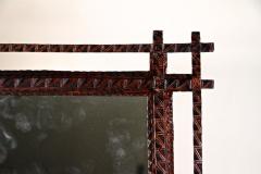 Tramp Art Rustic Wall Mirror Late 19th Century Austria circa 1880 - 3625513