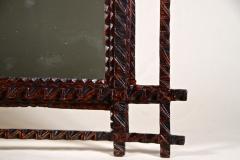 Tramp Art Rustic Wall Mirror Late 19th Century Austria circa 1880 - 3625514