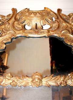 Transitional Chippendale Chinoiserie to Rococo Giltwood Mirror - 3632389