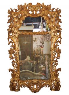 Transitional Chippendale Chinoiserie to Rococo Giltwood Mirror - 3632393