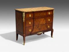 Transitional Louis XV Marquetry Mahogany Bronze Commode 19th C  - 4163739