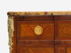 Transitional Louis XV Marquetry Mahogany Bronze Commode 19th C  - 4163742
