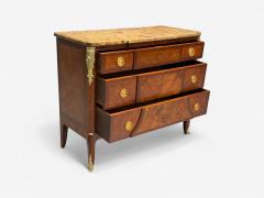 Transitional Louis XV Marquetry Mahogany Bronze Commode 19th C  - 4163745