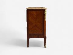Transitional Louis XV Marquetry Mahogany Bronze Commode 19th C  - 4163749