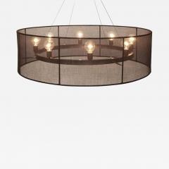 Transparent Open Weave Shade Metal Chandelier - 972796