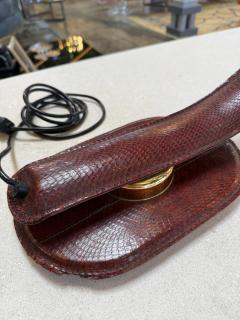 Traso Milano Snakeskin Wrapped Table Lamp Italy 1970s - 4454000