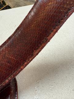 Traso Milano Snakeskin Wrapped Table Lamp Italy 1970s - 4454006