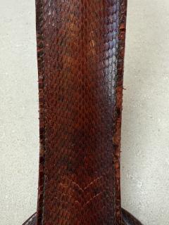 Traso Milano Snakeskin Wrapped Table Lamp Italy 1970s - 4454008