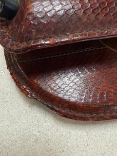 Traso Milano Snakeskin Wrapped Table Lamp Italy 1970s - 4454009