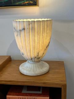 Travail Francais Art Deco Alabaster Table Lamp - 2893035