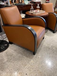 Travail Francais Art Deco Pair of Club Chairs in the style of Jacques Adnet - 2865348