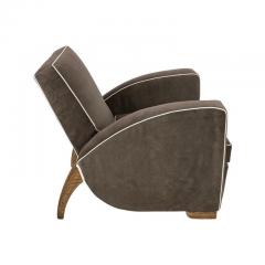 Travail Francais Art Deco Pair of Italian Mohair Club Chairs - 2974936