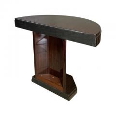 Travail Francais Art Deco Pair of Macassar Ebony Wood Console Tables - 2973356