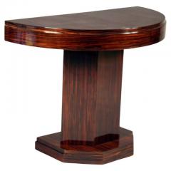 Travail Francais Art Deco Pair of Macassar Ebony Wood Console Tables - 2973357