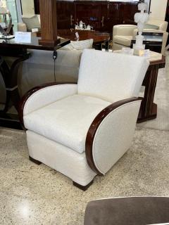 Travail Francais Art Deco Rosewood and Boucle Club Chair - 3028205
