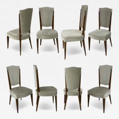Travail Francais Mid Century Dining Chair Set 8 Chairs - 3372326
